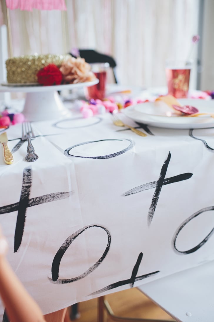 The Diy Tablecloth Galentine S Day Party Ideas