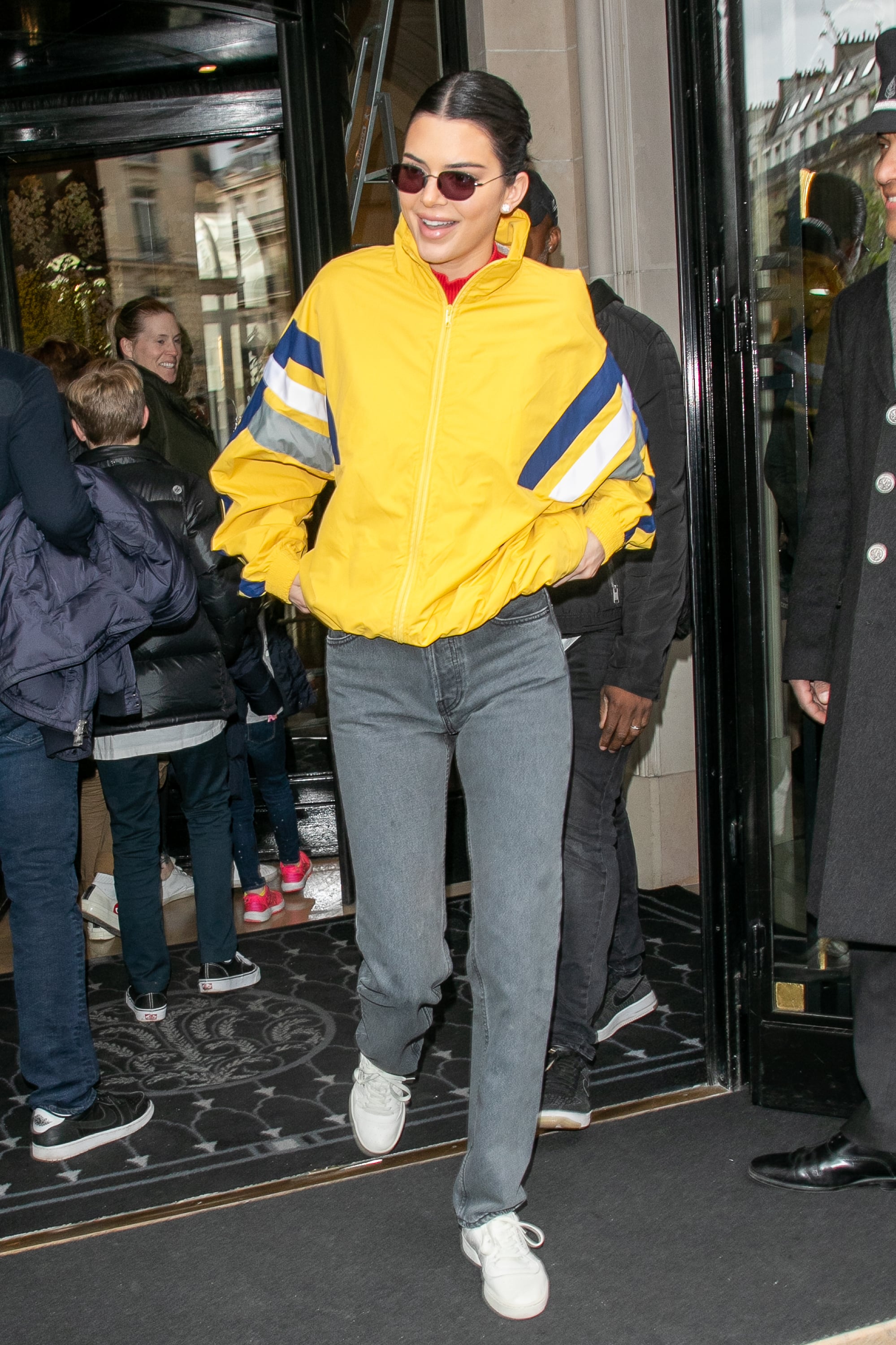 Jenner Yellow Balenciaga Jacket | POPSUGAR Fashion