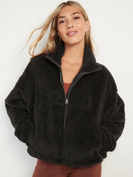 A Sherpa Jacket: Old Navy High-Neck Half-Zip Sherpa Sweatshirt