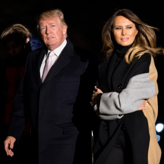 Melania Trump's Camel Colorblock Coat