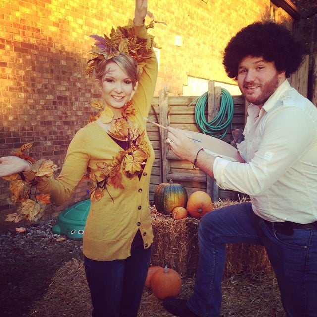 Bob Ross And A Painting Of A Tree 118 Easy Couples Costumes You Can Diy In No Time Popsugar Smart Living