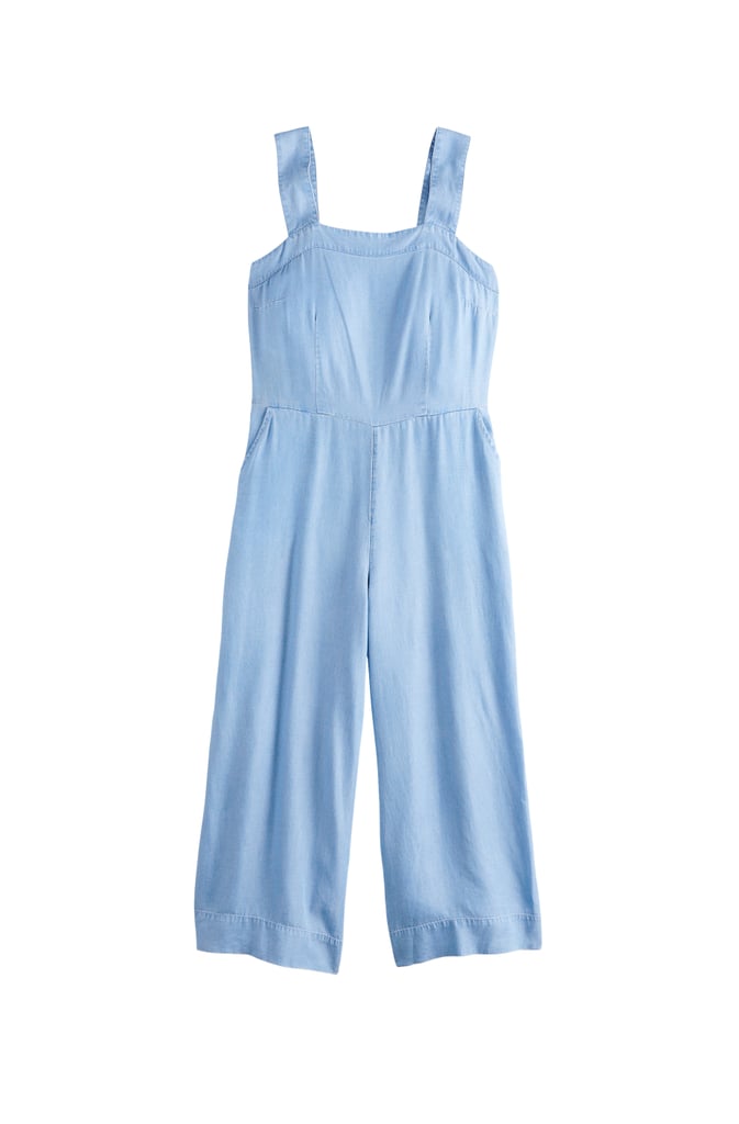 POPSUGAR Chambray Square Neck Jumpsuit