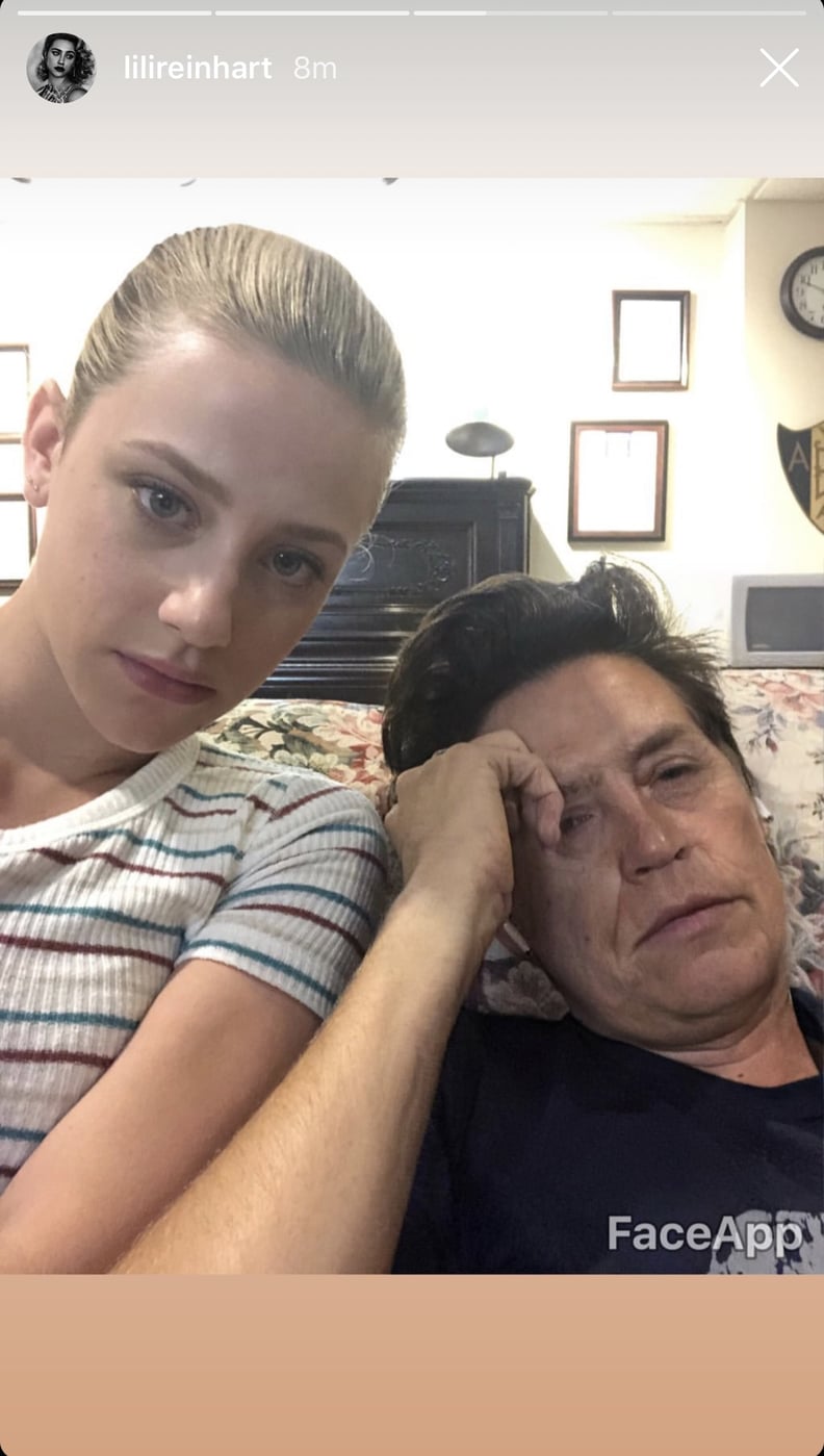 Cole Sprouse Doing the FaceApp Challenge