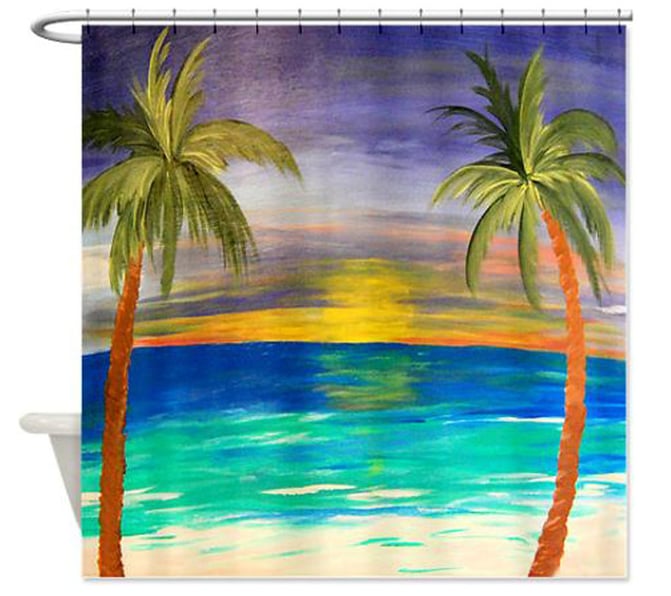 Tropical Sunset Shower Curtain