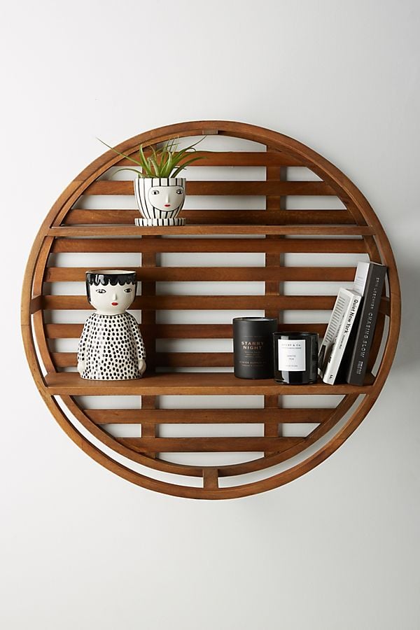 Wooden Wheel Shelving Unit