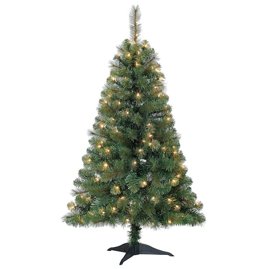 4ft Pre-Lit Riverside Pine Artificial Christmas Tree