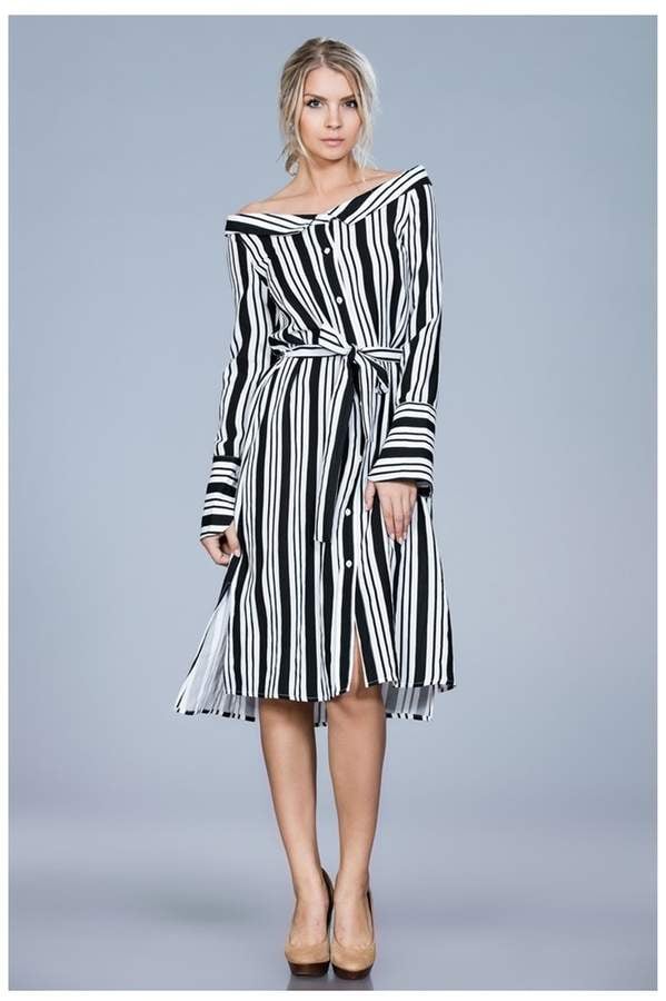 Ark & Co Stepping Out In Stripes Dress