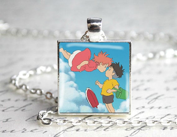 Ponyo and Sosuke Pendant Necklace