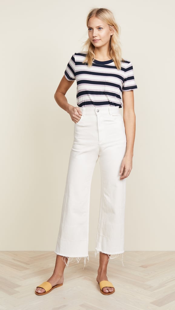 Best White Wide Leg Crop Jeans