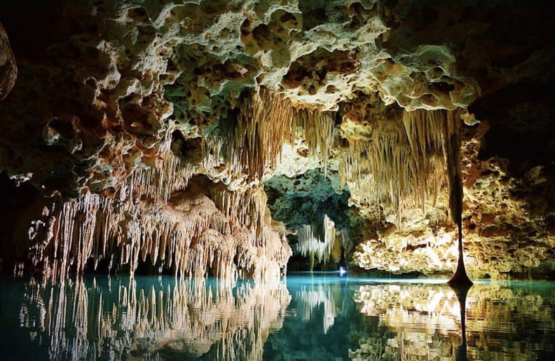 Dive into a crystal cave.
