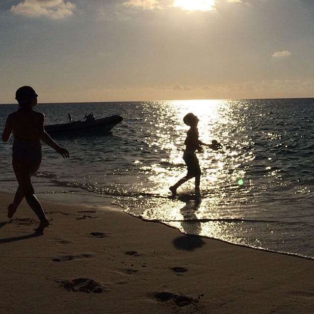 Finn Burns enjoyed the "golden hour" while on Spring break at the beach.
Source: Instagram user cturlington