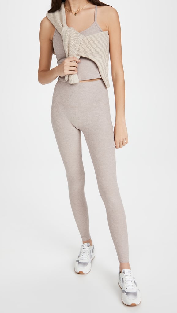 Beyond Yoga Spacedye Slim Racerback Cropped Tank and High Waisted Midi Leggings