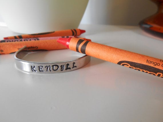 hand-stamped cuff