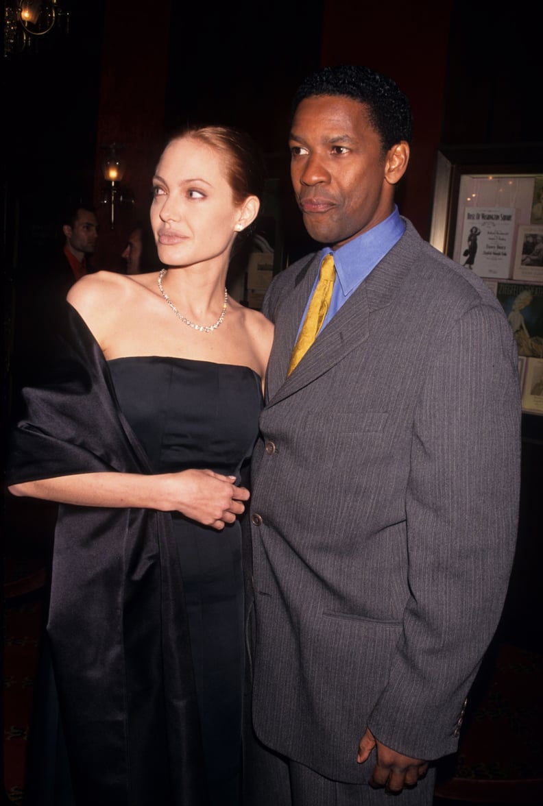 Denzel Washington and Angelina Jolie at the Premiere of The Bone Collector in 1999