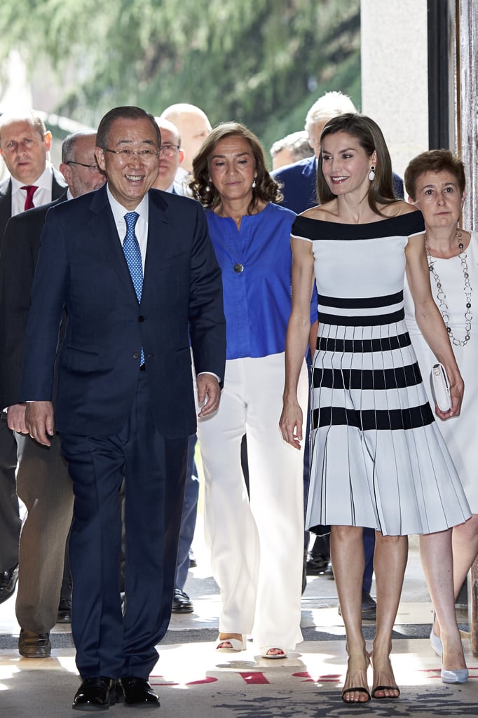 Queen Letizia Wearing Clear Heels June 2017