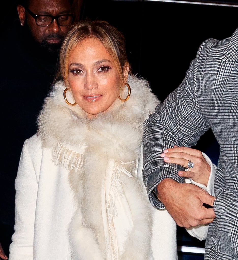 Jennifer Lopez's White Coat and Sneakers With Alex Rodriguez