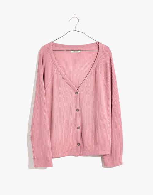 Madewell Waffle Knit Button-Front Pajama Top