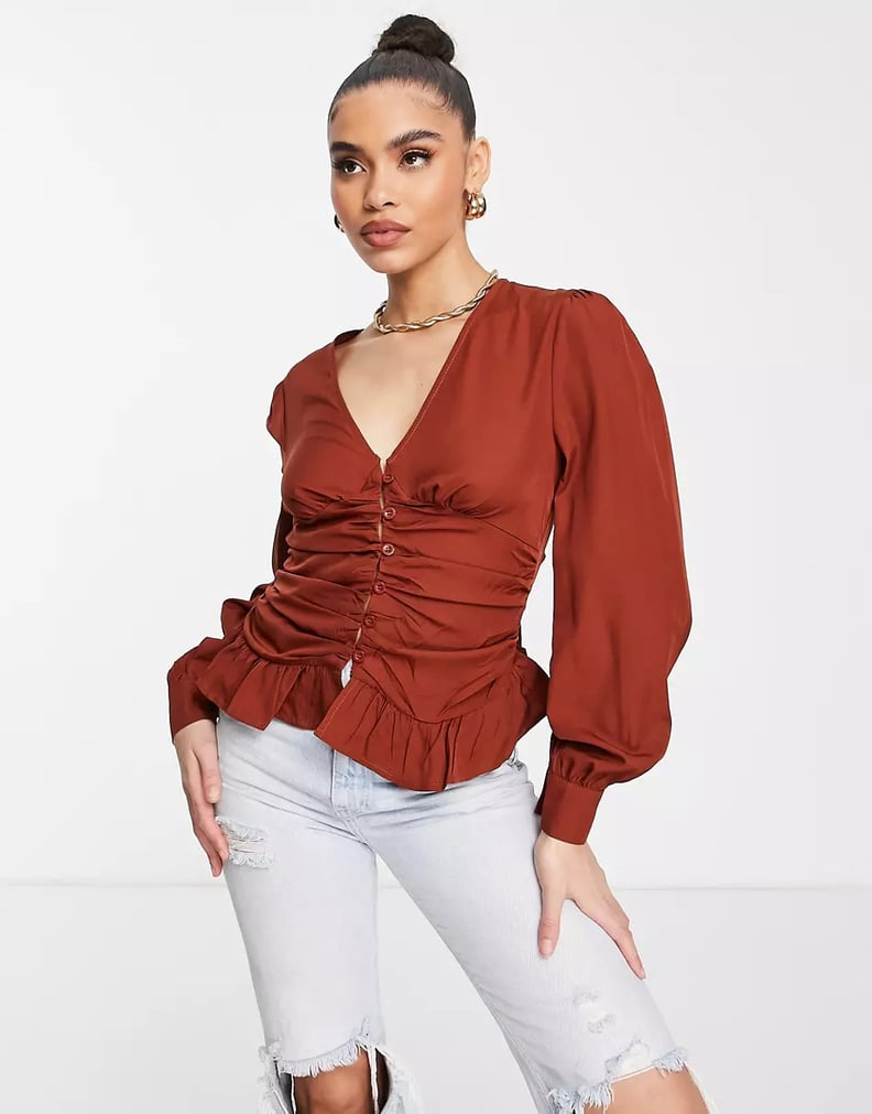 A Pretty Blouse: Missguided Cinched Waist Blouse