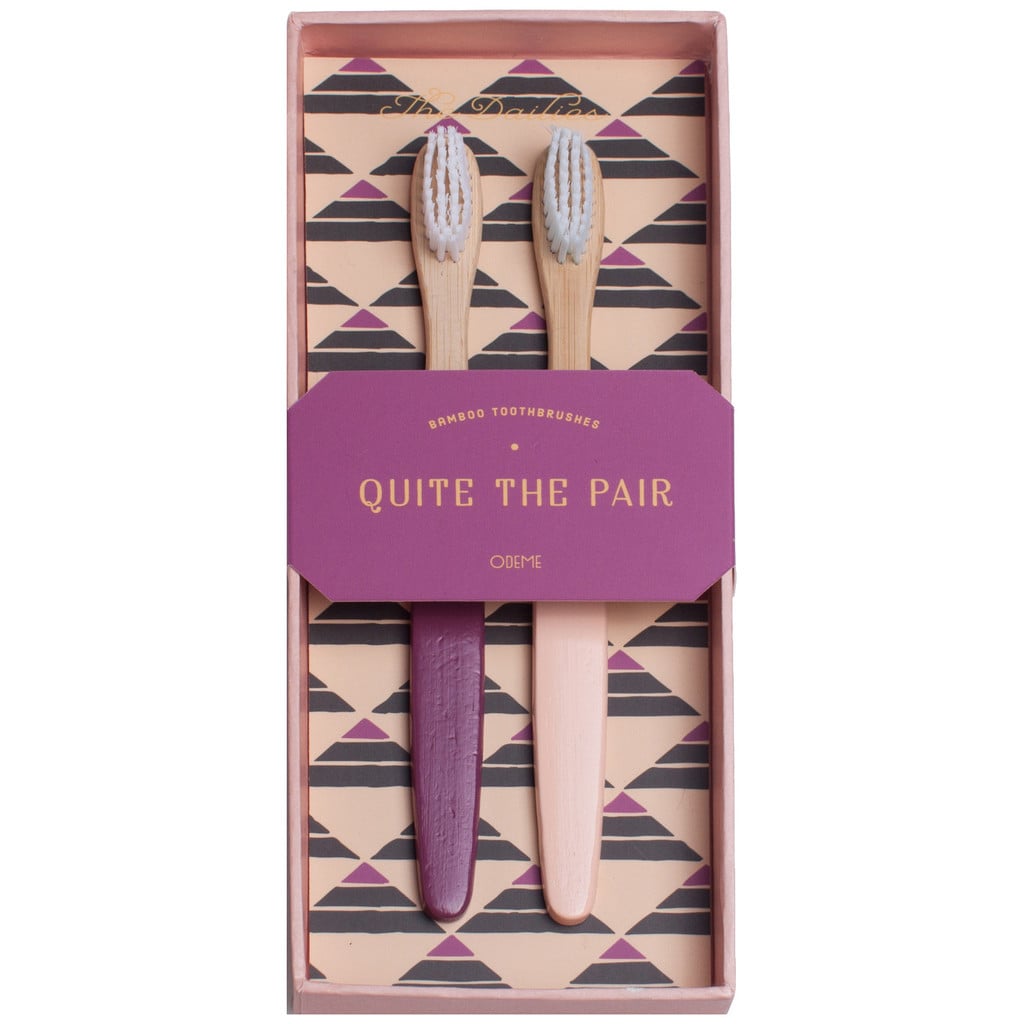 Those struggling with design OCD know the pitfalls of common bathroom eyesores, like bad product packaging and unattractive toothbrushes. Treat your inner decor geek to this set of bamboo toothbrushes ($18) and your sink will look like it's ready for a magazine spread every day. 
— AE