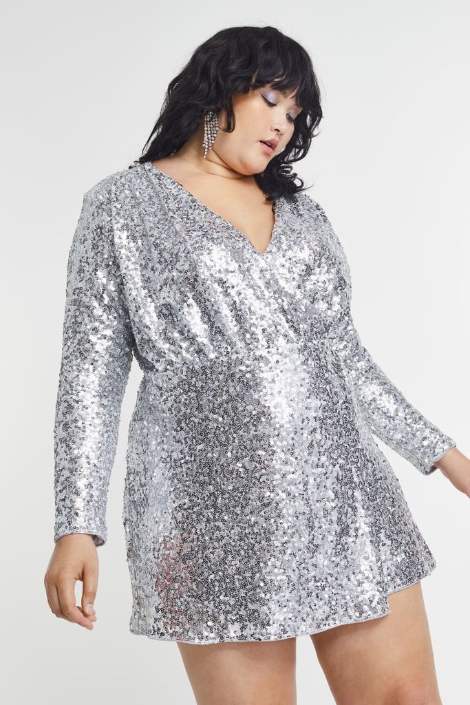 A Sequined Party Dress: H&M Sequined Wrap Dress