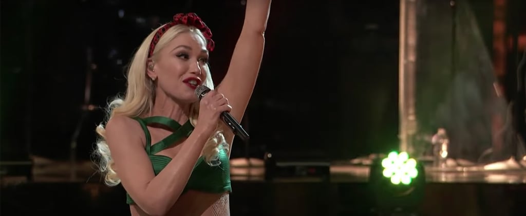 Gwen Stefani's Christmas Tree Dress on The Voice Finale