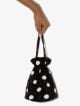 Ganni Beaded Polka-Dot Bucket Bag