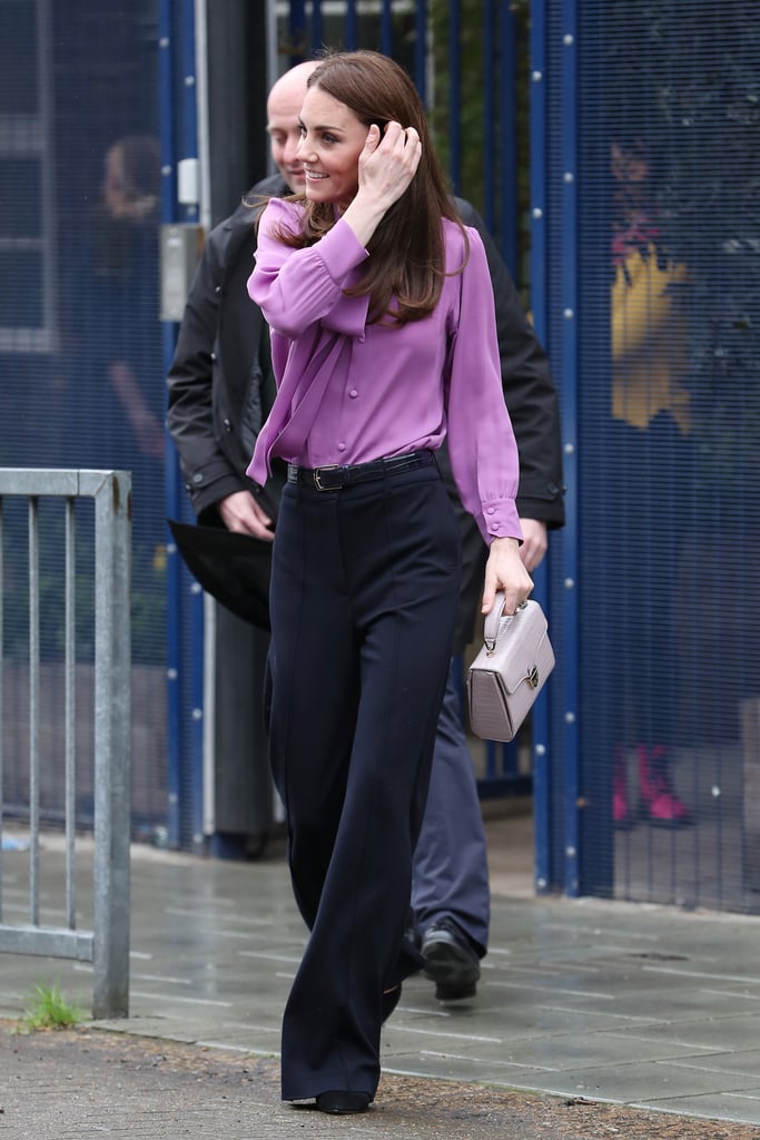 Kate Middleton Gucci Shirt and Jigsaw Pants March 2019