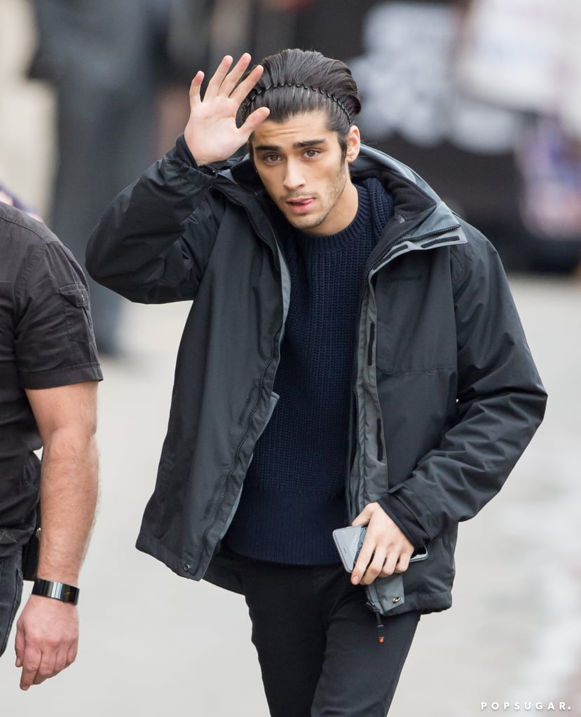 Zayn Malik joined his One Direction bandmates at the Jimmy Kimmel Live! studio in LA on Thursday.