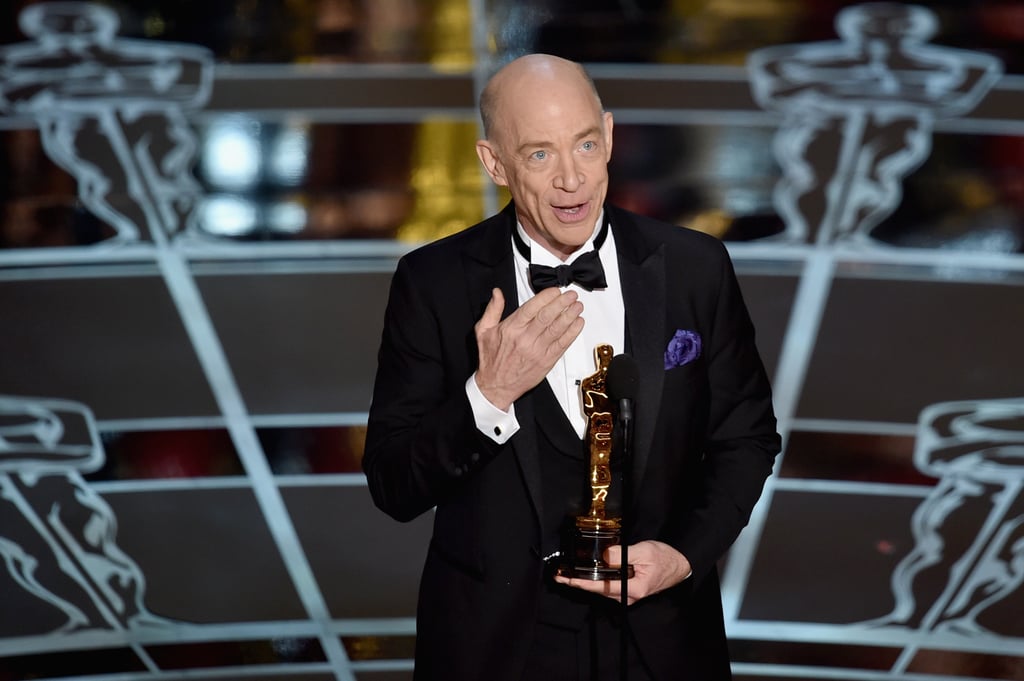 "He won an Oscar. Bum ba dum dum dum dum dum." — To the tune of the Farmers jingle when J.K. Simmons won