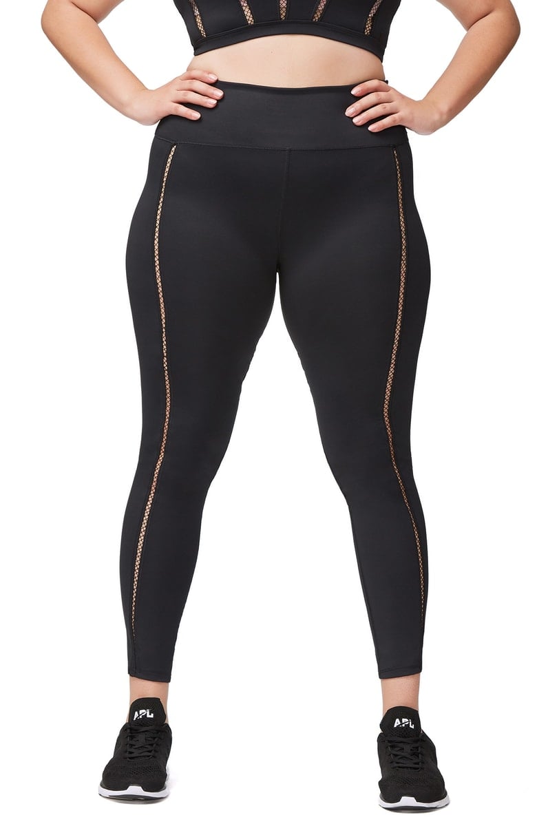 Mixed Mesh High Waist Leggings