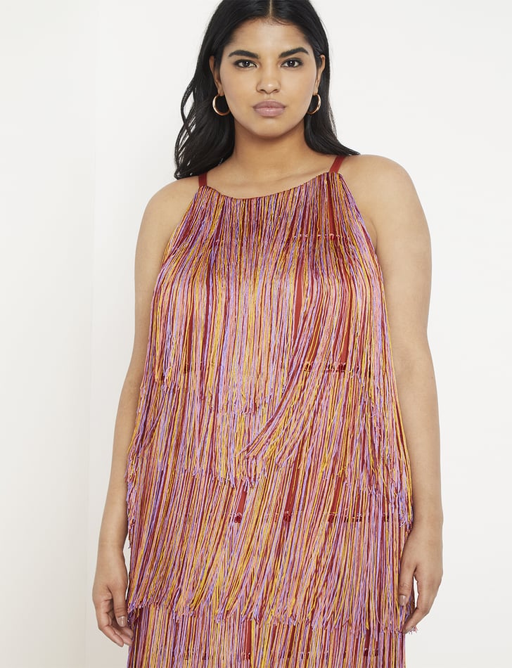 Eloquii Fringe Midi Dress | Hunter 