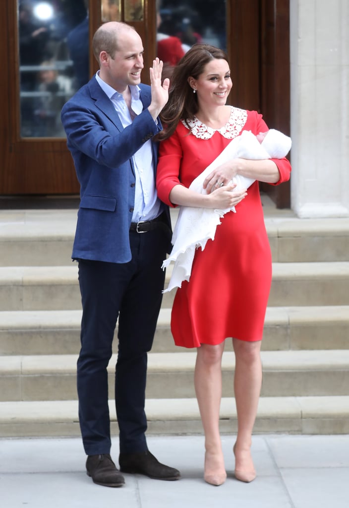 Kate styled her dress with a pair of neutral pumps.