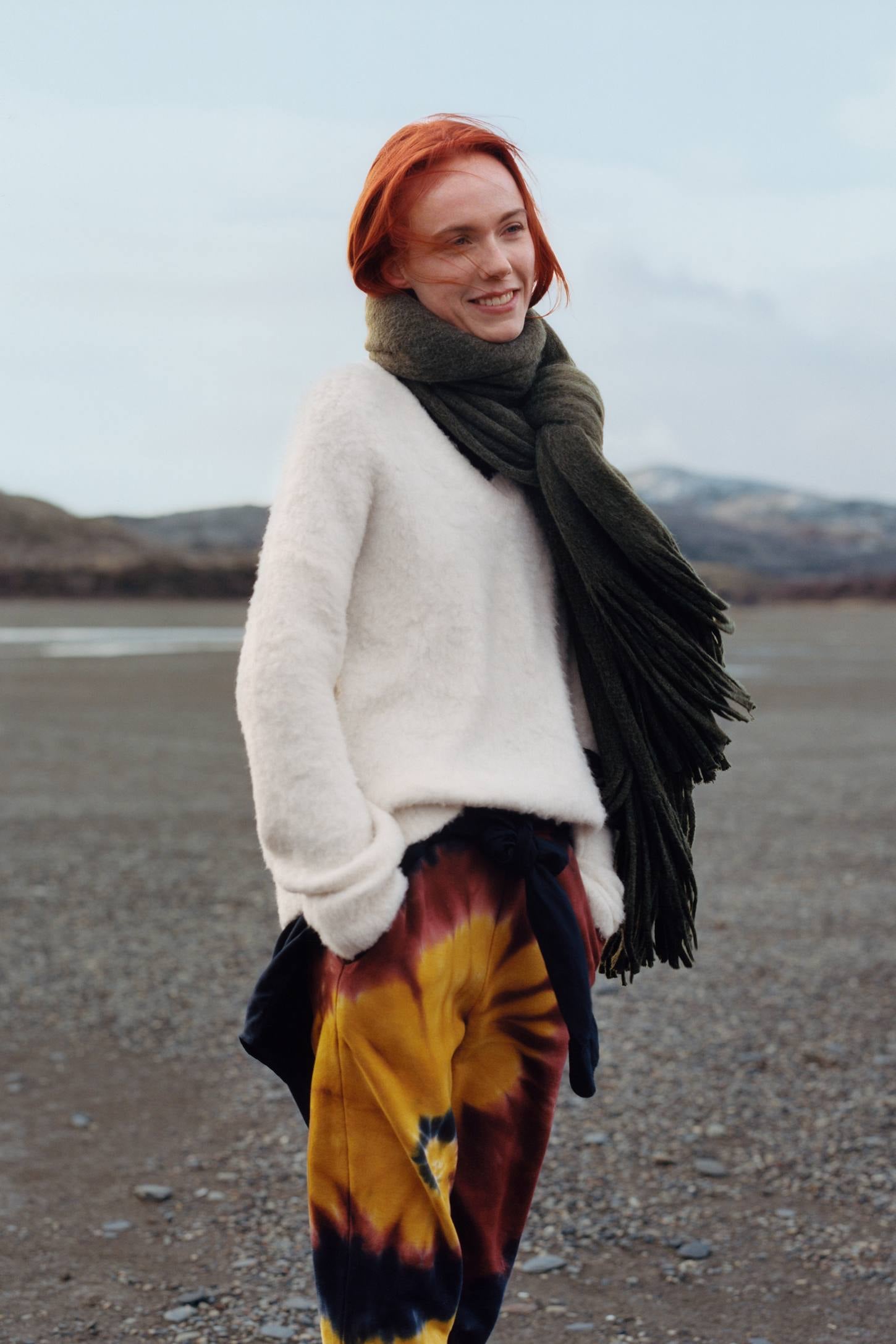 Mimi fringed wrap scarf Clearance