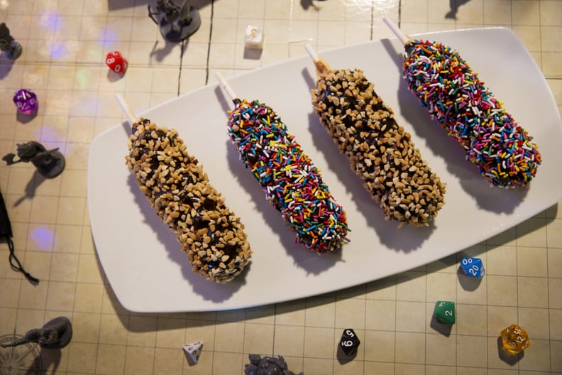 Fudge Dipped Waffles on a Stick