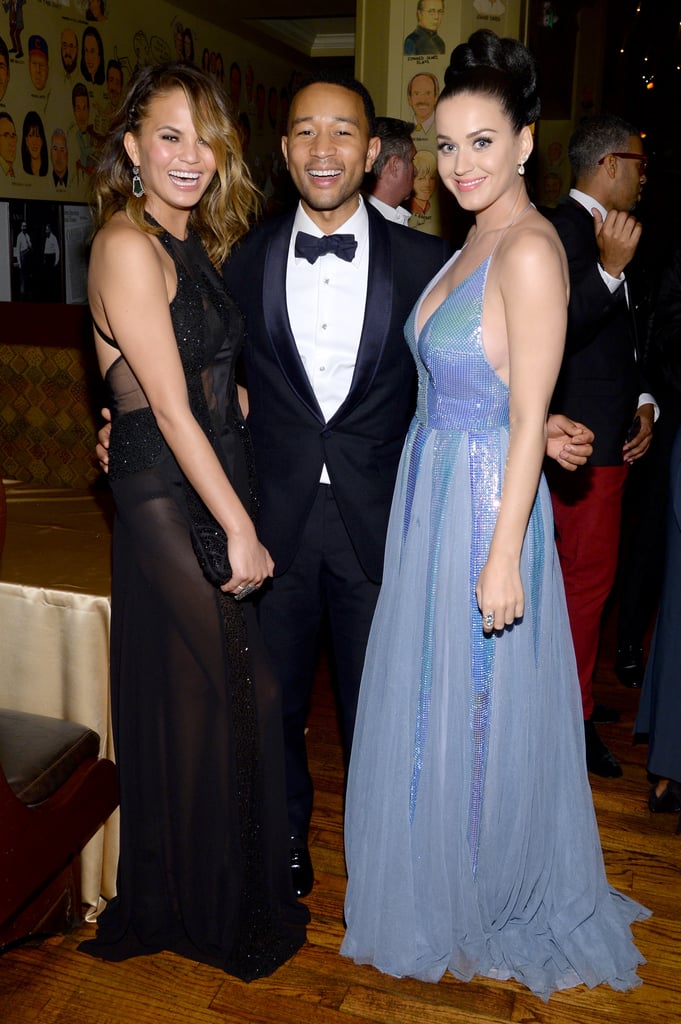 Chrissy Teigen, John Legend, and Katy Perry partied at the Sony Music fete.