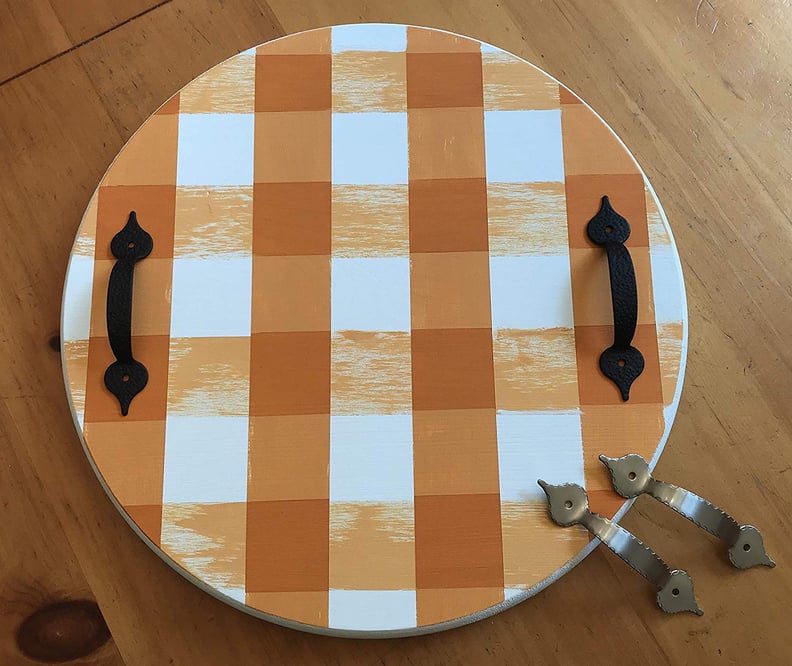 Custom Farmhouse Round Wooden Serving Tray