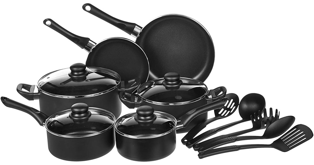 AmazonBasics 15Piece NonStick Kitchen Cookware Set The Best Gifts