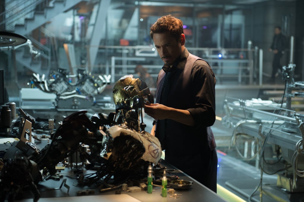 Stark works on something — an early Ultron?