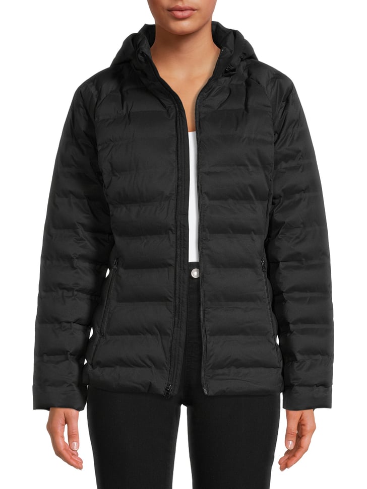 Time and Tru Women's Packable Stretch Zip Up Puffer Jacket Best Last