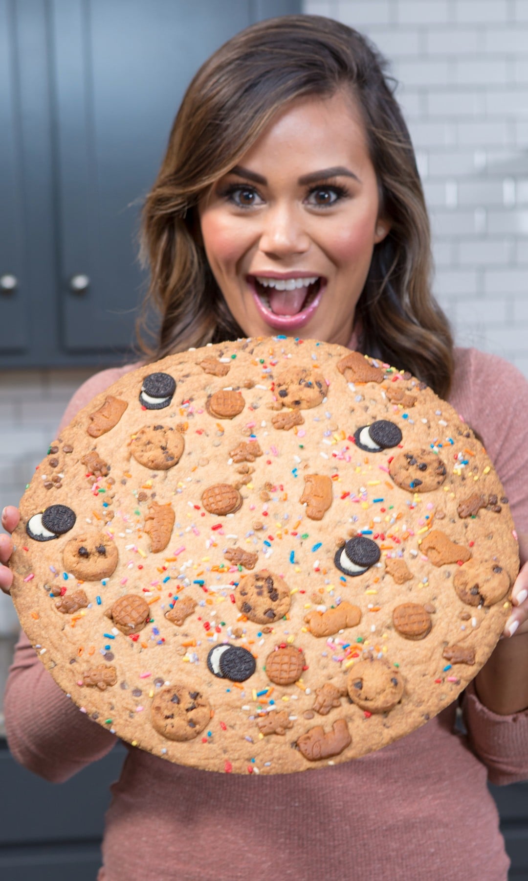 Giant Cookie Cake Covered in Cookies