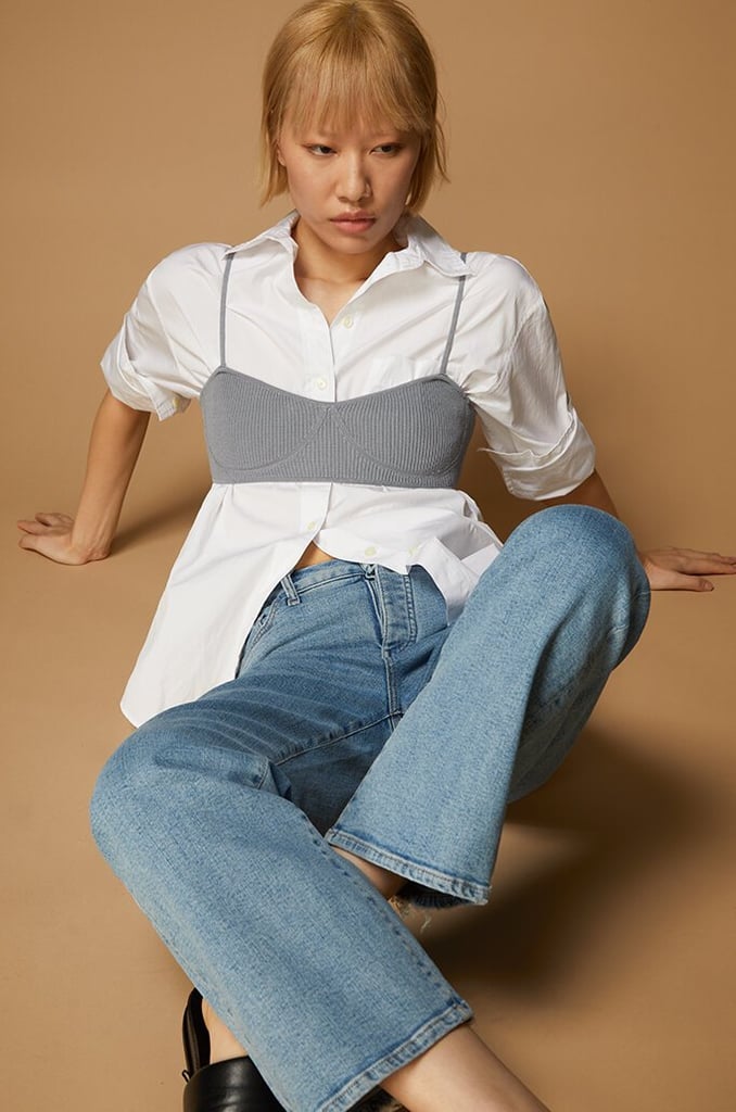 Warp and Weft ASE High Rise Straight | Naomi Biden's White Blouse ...