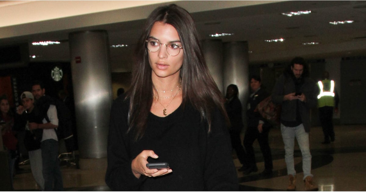 Emily Ratajkowski Wearing Garrett Leight Glasses Popsugar Fashion 