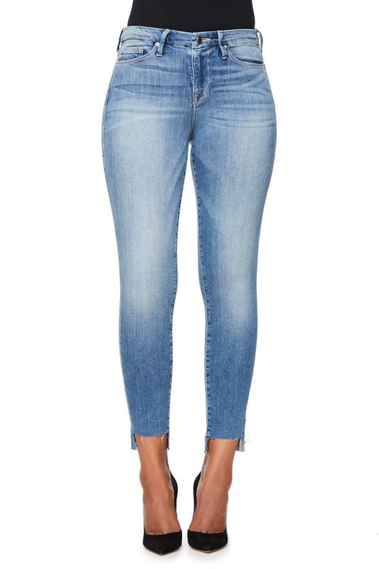 Good Legs Raw Stagger Hem BLUE007 ($169)