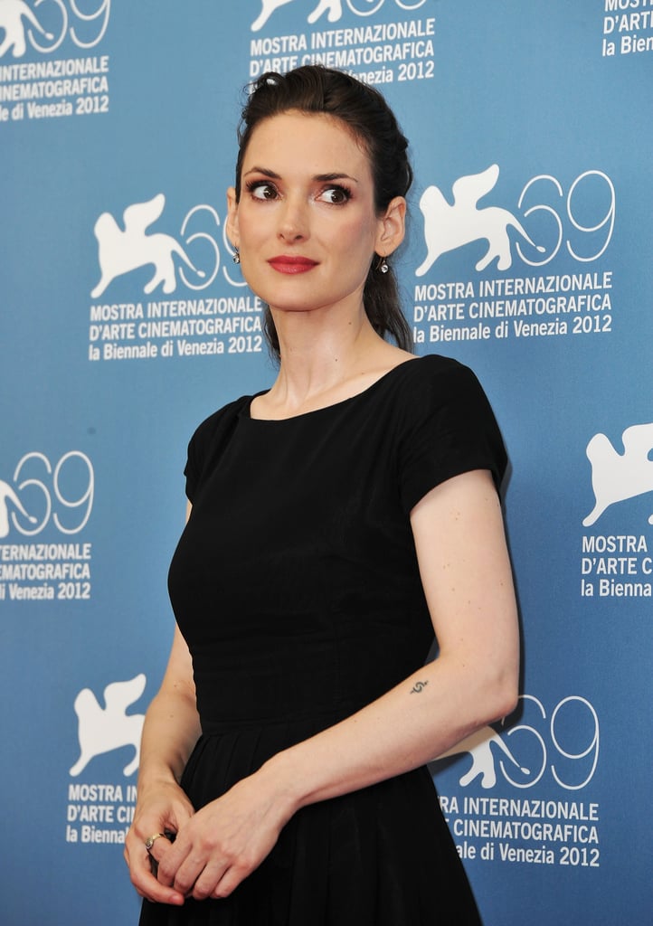 Winona Ryder wore red lips to the Venice Film Festival.
Winona Ryder wore red lips to the Venice Film Festival.