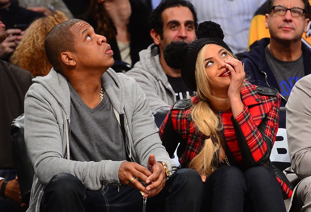 On Monday, Beyoncé and Jay Z sat courtside at a Brooklyn Nets game in NYC.