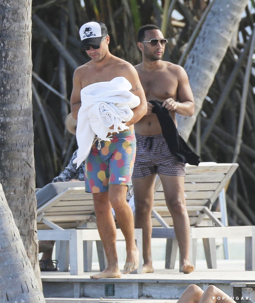 Chrissy Teigen and John Legend Beach Vacation Pictures