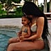 Kylie Jenner and Stormi Wore Matching Rainbow Bikinis