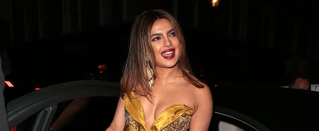 Priyanka Chopra's Gold Sequinned Dress in London