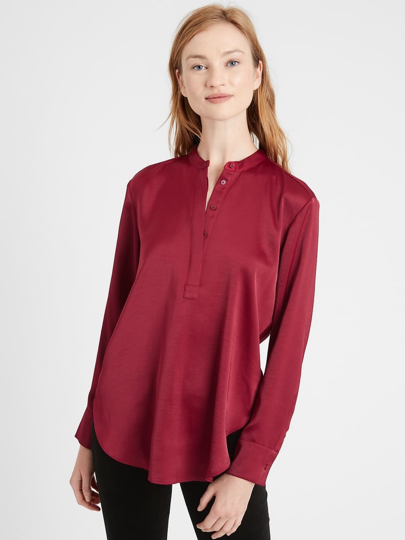 Banana Republic Washed Satin Tunic