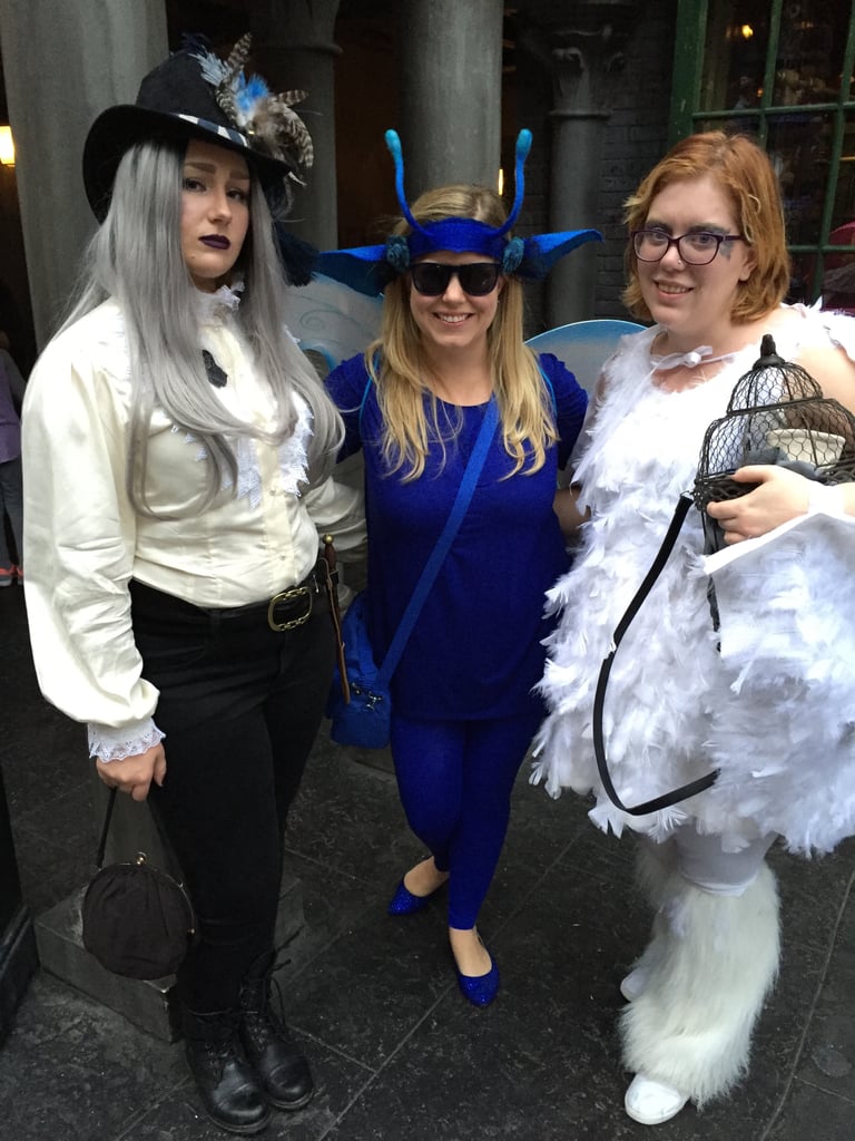Victorian Ravenclaw, Cornish Pixie, and Hedwig